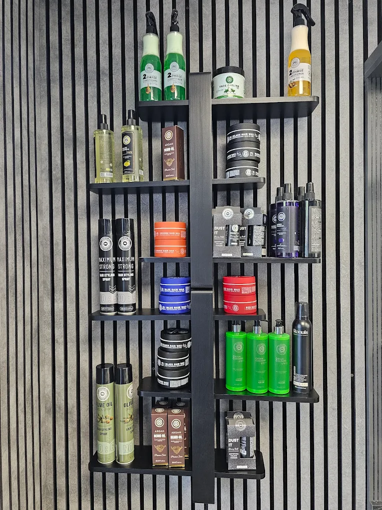 Another modern barbershop interior with professional equipment